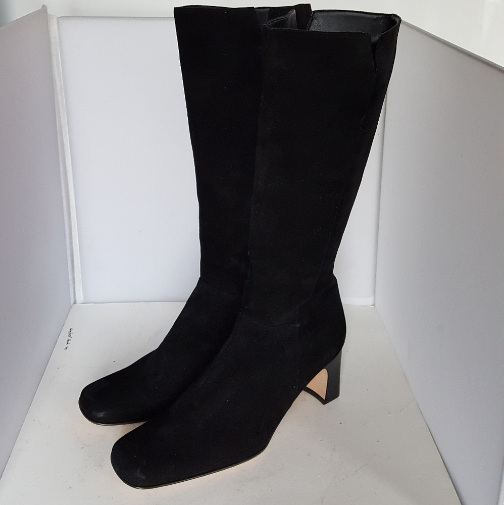 NWOB Talbot's Genie1 Knee hi Black Suede boots 8